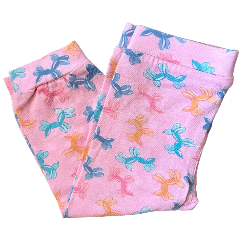 Pink Leggings with Balloon Animal Print